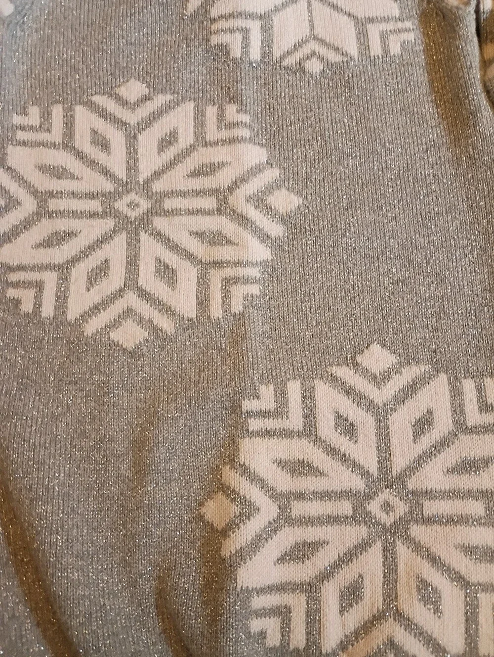 Gymboree Girls 2T Gray Silver Metallic Snowflake Sweater Dress Winter Holiday